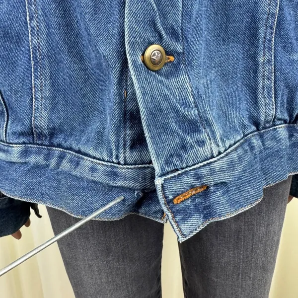 Women's Natural Identity Denim Jean Jacket Y2K Trucker Blue Sz XL 20 - Image 6