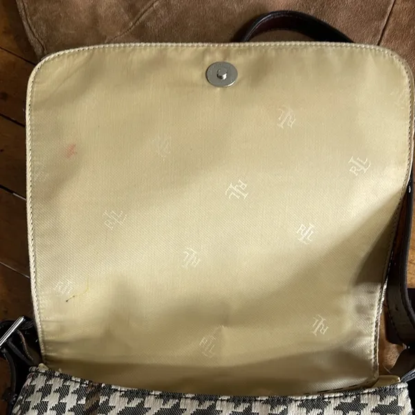 Lauren Ralph Lauren Brown/Tan Plaid Small Shoulder Bag 10"x7.5"x2.5" - Image 4