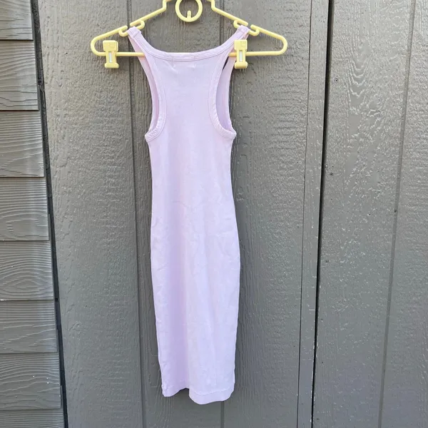 Aritzia Denim Forum Jane lilac bloom Ribbed Mini Dress Brand women’s size XXS - Image 2