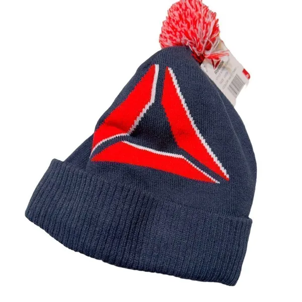 Reebok Unisex Pom Pom Beanie Hat Size One Size - Image 2