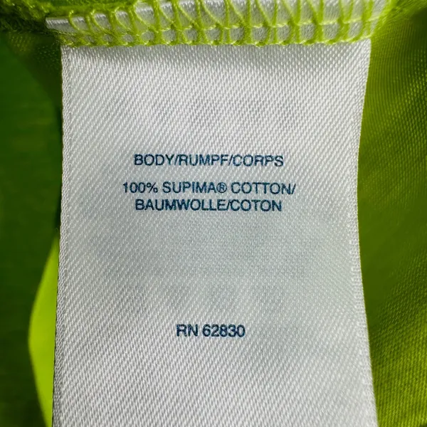 Lands End Womens Large 14-16 Lime Green Supima Cotton Short Sleeve Crewneck Tee - Image 4