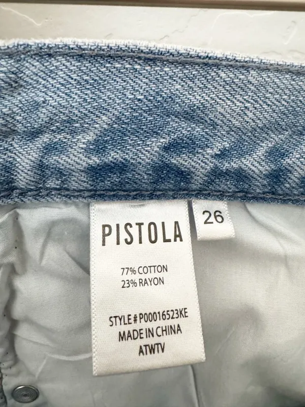 Pistola Dylan Carpenter Jeans Size 26 Wide Leg Baggy Light Wash Denim Utility - Image 7