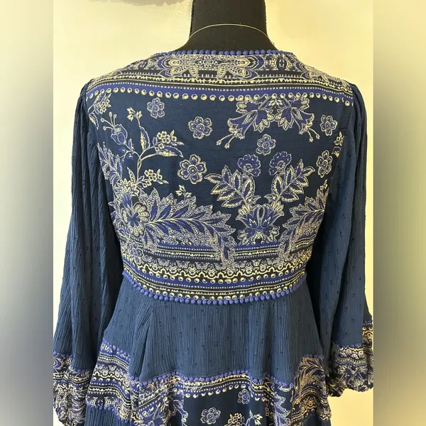 Free People My Love Mini Indigo Dress Size Small - Image 11