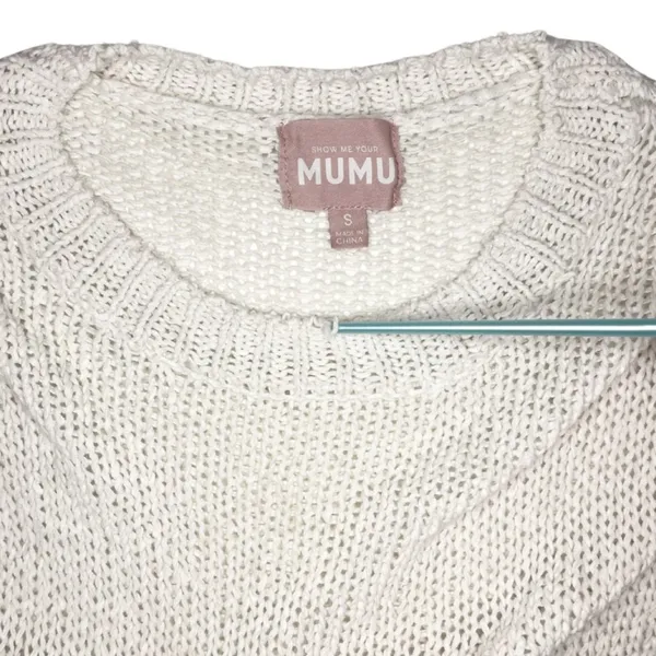 Show Me Your Mumu Anya Knit Long Sleeve Pullover Sweater Cream White Women's S - Image 7