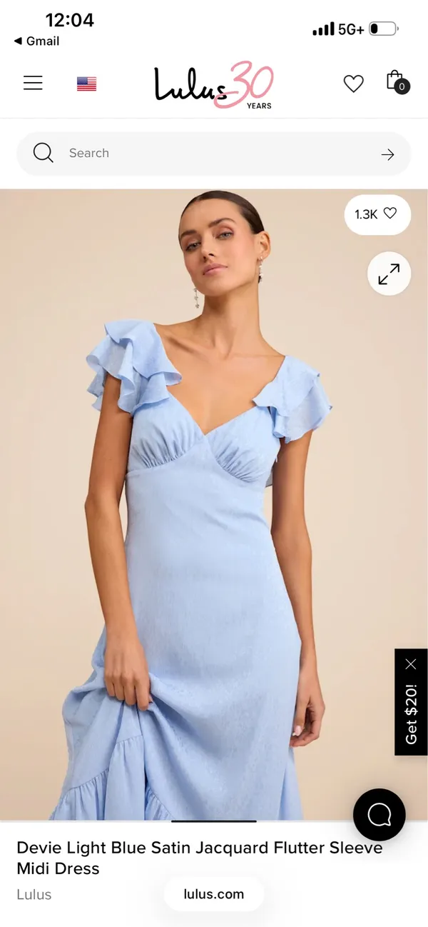 Light Blue Satin Lulus Dress - Image 4