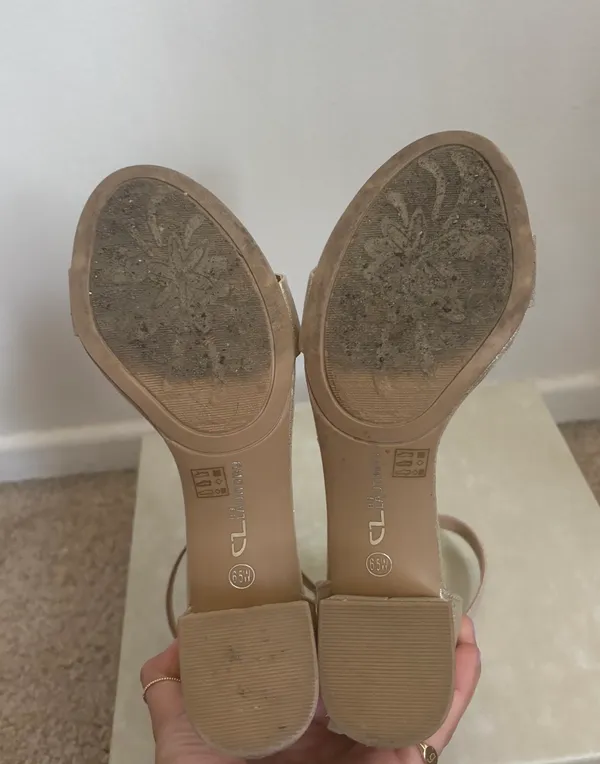 CL by Laundry Chinese Laundry Gold Heels - Image 4