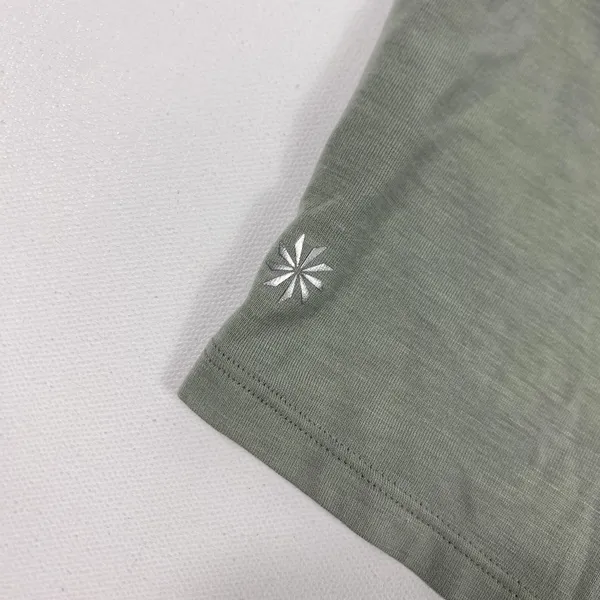 Athleta Shirt Womens XS Green 3/4 Sleeve‎ Open Back Lightweight Athletic Top - Image 6