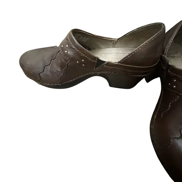 DANSKO Hailey Professional Staple Clog Mule Platform Nursing Shoe Studs 7.5-8/38 - Image 6
