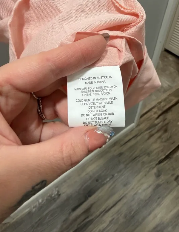 Paper heart vest dress size L new with tags linen pink - Image 8