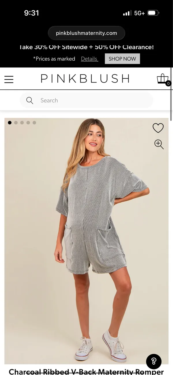Pinkblush maternity romper  - Image 2