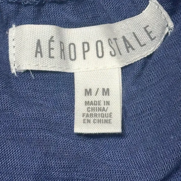 Aeropostale Blue Y2K Summer Top Off the Shoulder Front Knot NWOT - Image 9