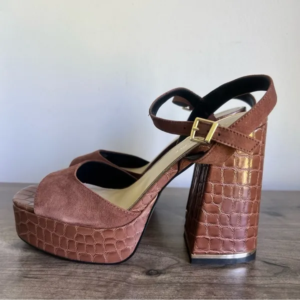 Kenneth Cole NEW Women’s New York Dolly Leather Platform Sandal Size 9.5 #B1674 - Image 5