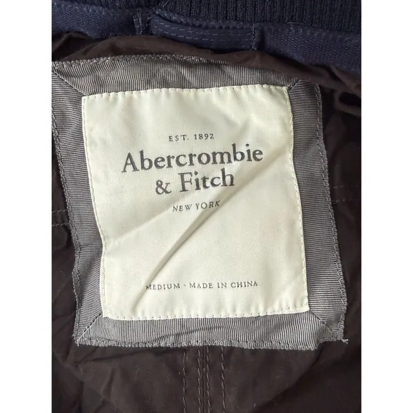 Vintage Abercrombie & Fitch Medium Navy puffer vest - Image 6