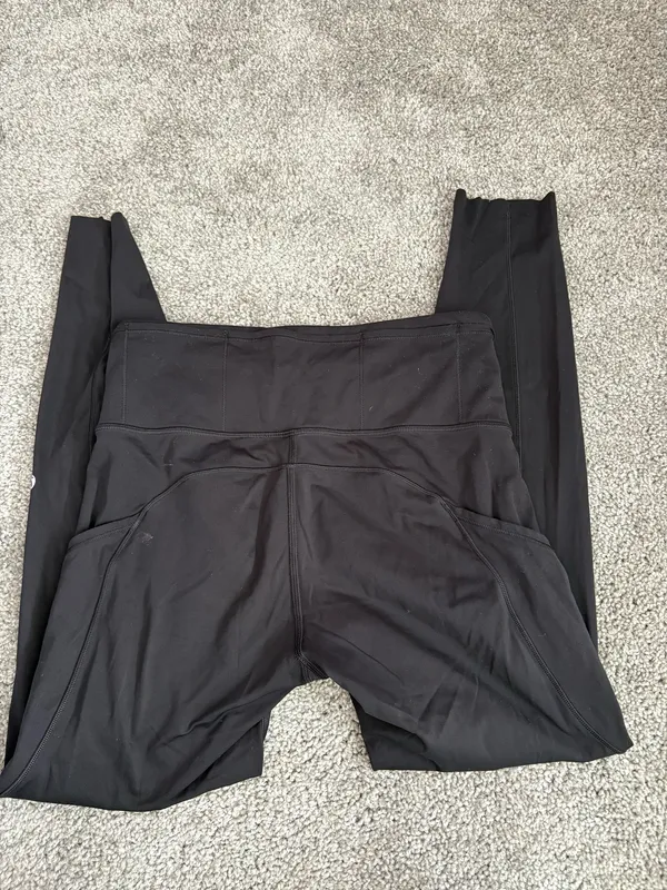 Black Lululemon leggings with an adjustable waistband - Image 3