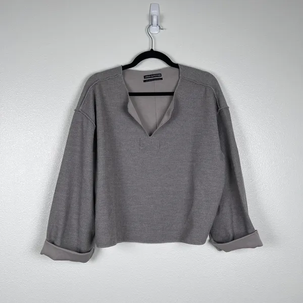 Urban Outfitter Women's Jax Inside Out‎ Oversized Sweater Grey Sz S - Image 3