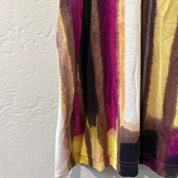 Kenneth Cole Yellow/Purple/White/Brown Multi Color Tank Top - Image 6