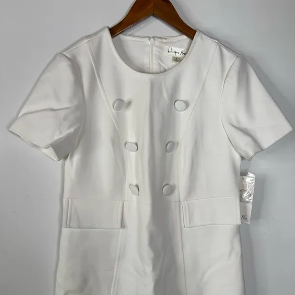 Harper Rose NWT Classic‎ White Knee Length Dress Size 6 - Image 3