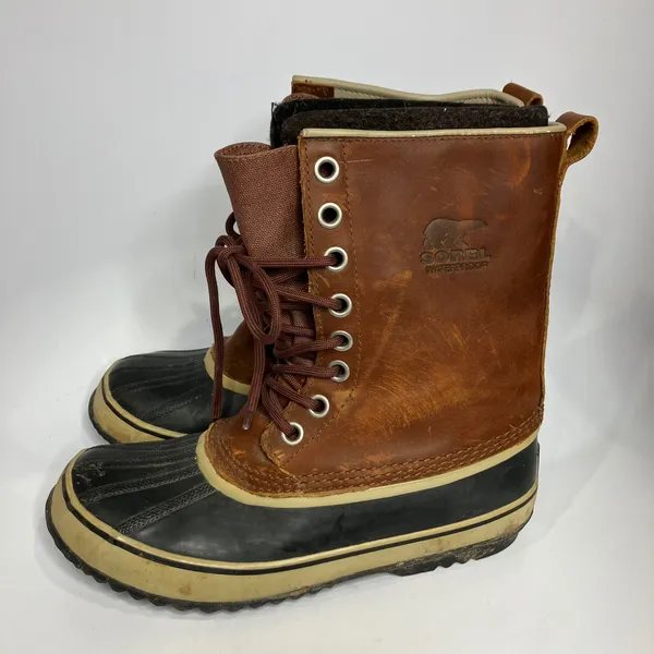Sorel 1964 premium waterproof boots insulated leather rubber women's size‎ 10 - Image 4