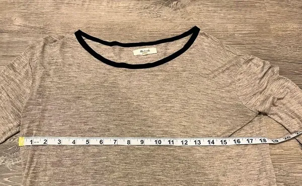 Madewell Brown And Black Long Sleeve Top Women’s Size S - Image 2