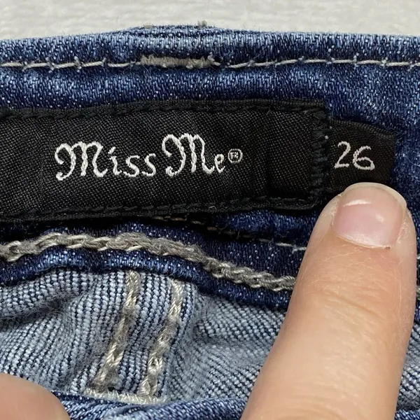 Miss Me Jeans‎ Women's Size 26 signature ankle skinny Denim Embellished Pockets - Image 8