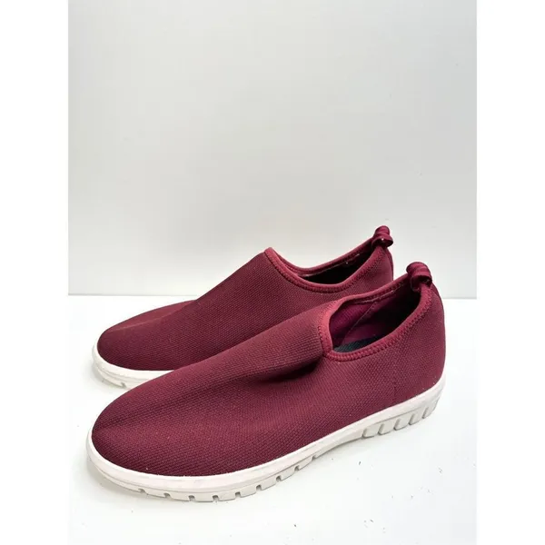 Blondo Sneaker Womens Size 8 Burgundy‎ Red Knit Pull On Waterproof Shoes - Image 2