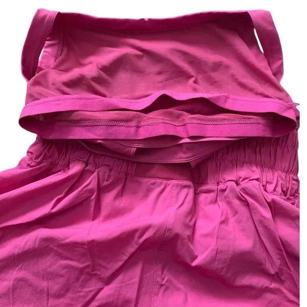 Unbranded Exercise Dress Large Pink‎ Crossback Smocked Waist Athleisure Active - Image 5