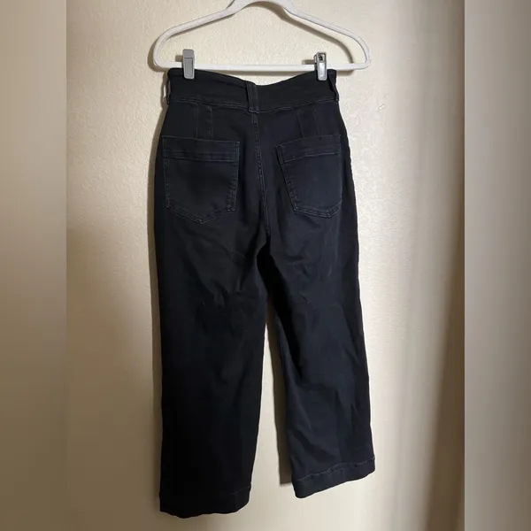 Anthropologie Pilcro The Skipper Seamed High-Rise Cropped Wide-Leg Jeans‎ Sz 28 - Image 8