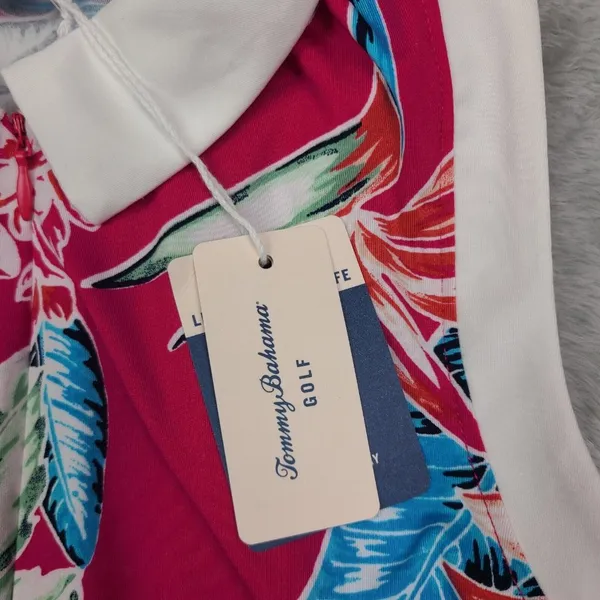 Tommy Bahama Women's Size XS Golf Tennis Pickleball Sleeveless Pink Floral Shirt - Image 4