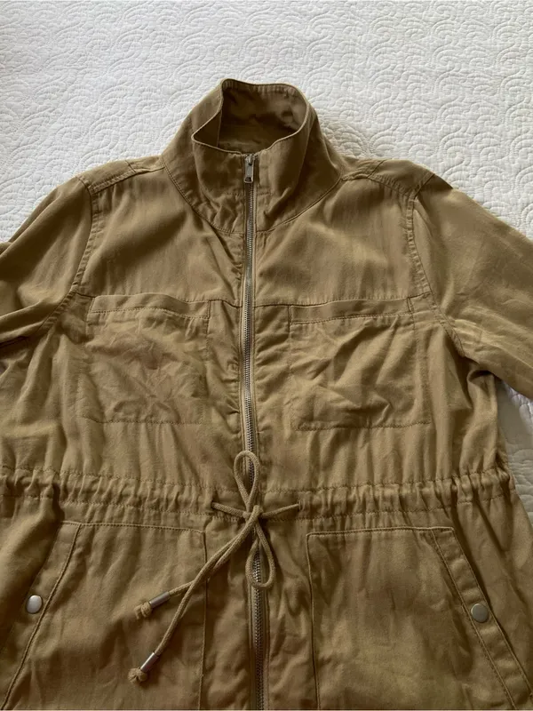 Old Navy Tan Drawstring Utility Field Jacket - Image 10