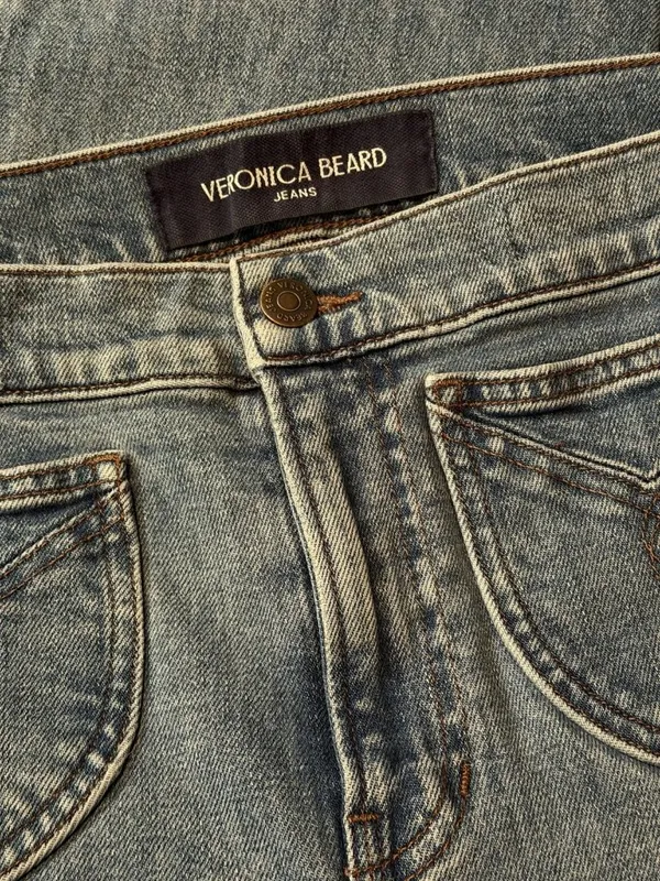 Veronica Beard Sz 26 Jeans Crosbie Wide Leg High Rise Denim Thriller Pants Read! - Image 4