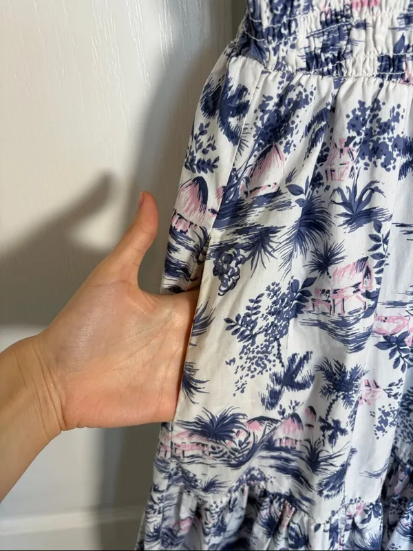 Abercrombie Smocked Bodice Easy Maxi Dress Sz S - Image 3