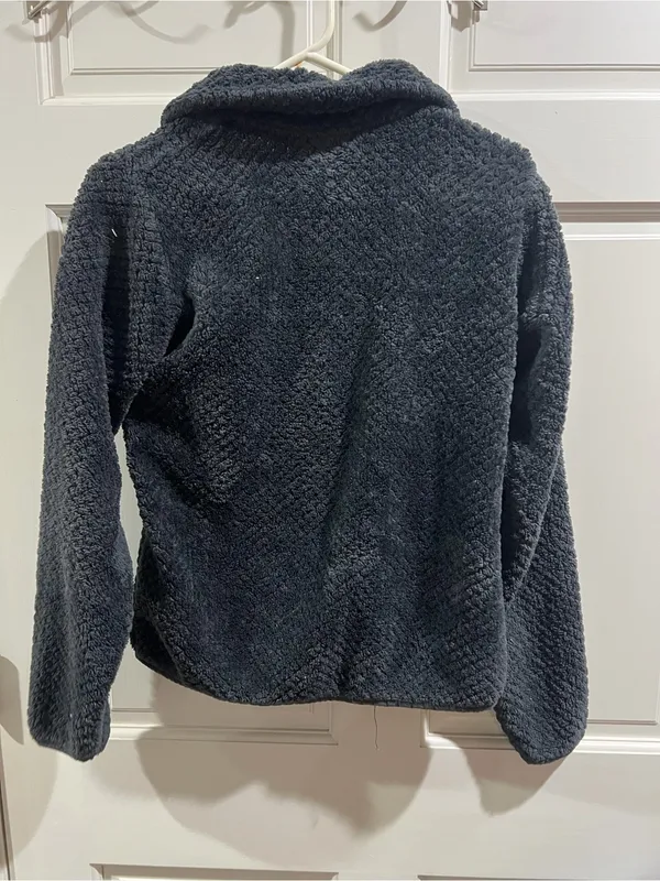 Columbia Cozy Full-Zip Teddy Jacket in Charcoal Gray Size small - Image 4