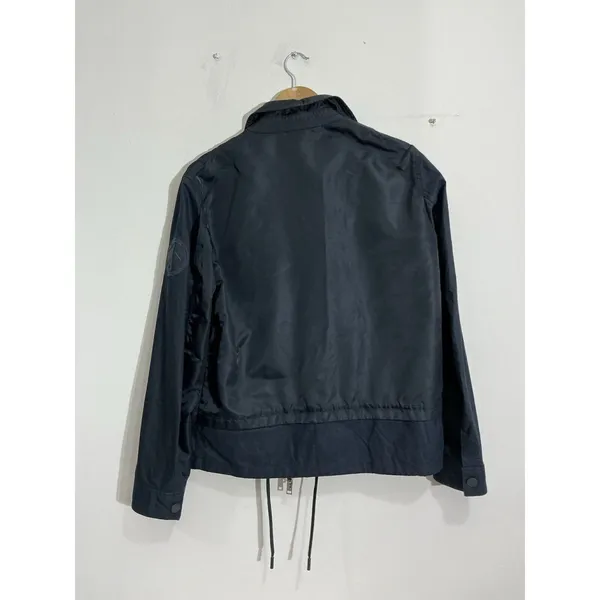 Womans Armani Exchange Navy Blue Zip Up Windbreaker Jacket Small - Image 3