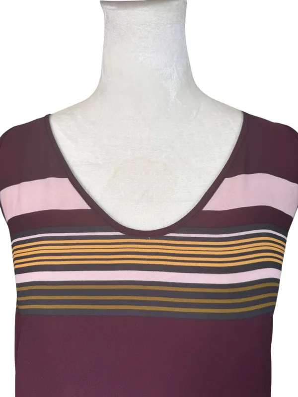 LOFT Outlet plum sheer-like v-neck sleeveless tank top women's size Small - Image 5