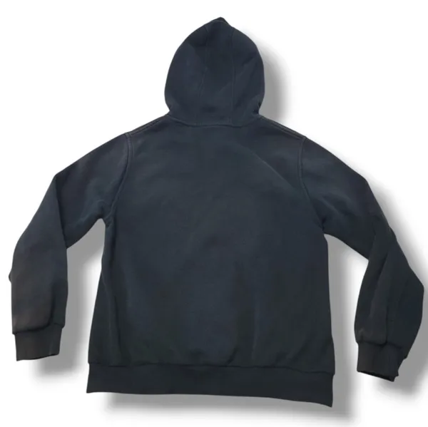Nike Sweatshirt Size Large Full Zip Up Hooded Sweatshirt Embroidered Logo Faded Fading Black - Image 8