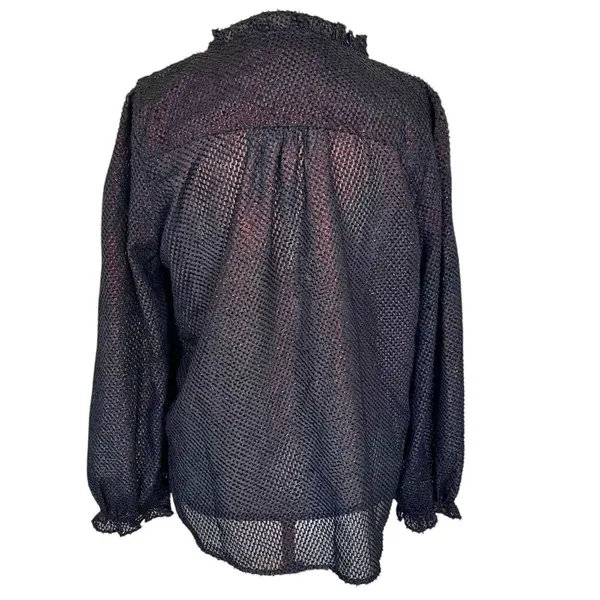 Current Air Womens Blouse Size Large Top Long Sleeve Dark Academia Gothic Chic - Image 3
