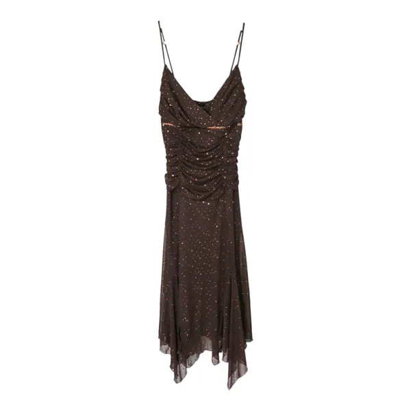 Vintage Y2K Ruby Rox Brown Sparkley Midi Dress - Image 2