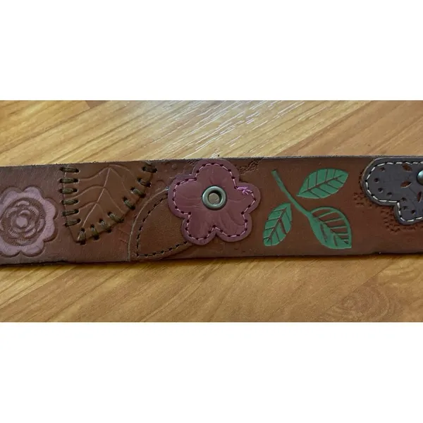 Vintage‎ Leather Fossil Belt - Image 2