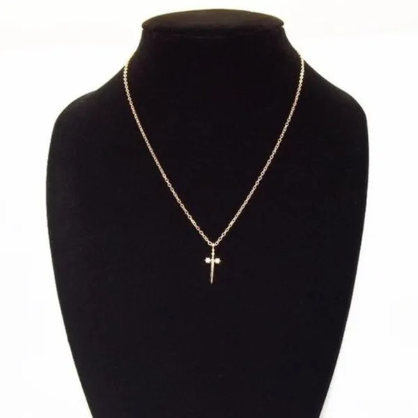 Small Gold Sword Necklace - Image 4