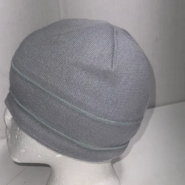 The North Face 100% Wool Blue Stripe Ski Hike Outdoor Warm Beanie Hat‎ Toboggan - Image 14