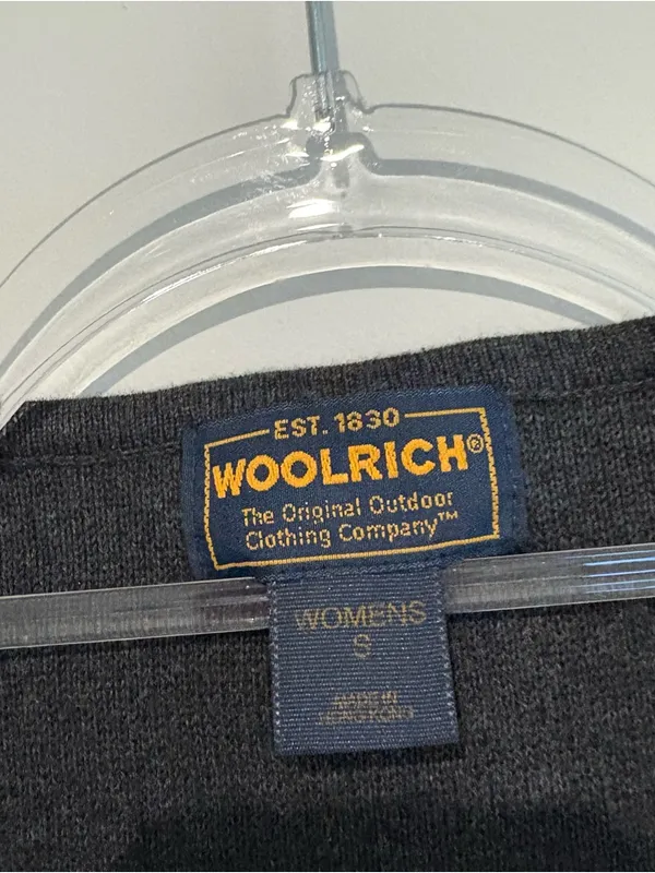 Woolrich Vintage Sweater Vest Womens‎ Christmas Trees Artsy Stitched grey Small - Image 4