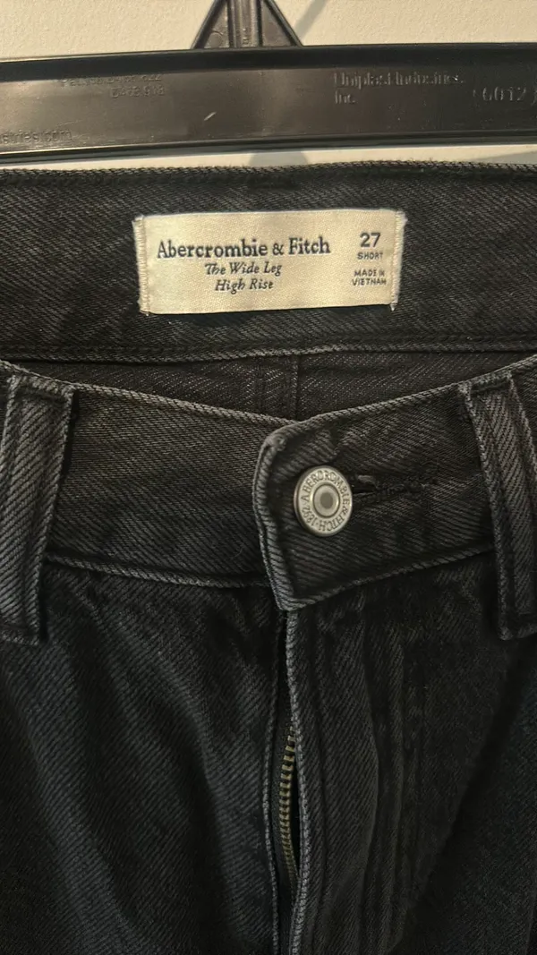 Abercrombie Jeans High-Rise Wide-Leg black - Image 2