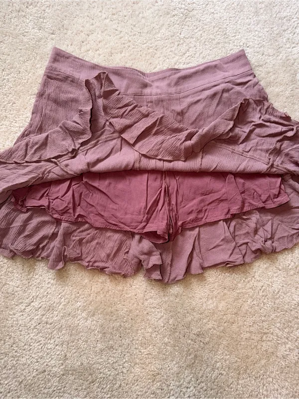 Womens Ruffled Mini Skirt - Image 2