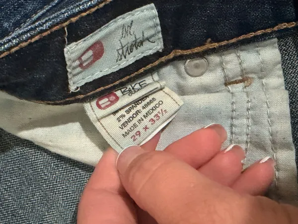 BKE Dark Blue Bootcut Jeans with Contrast Stitching - Image 6