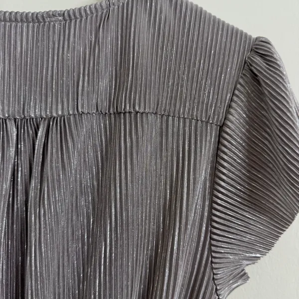 Baltic Born Athena Pleated Maxi Dress Silver Size XS New - Image 5
