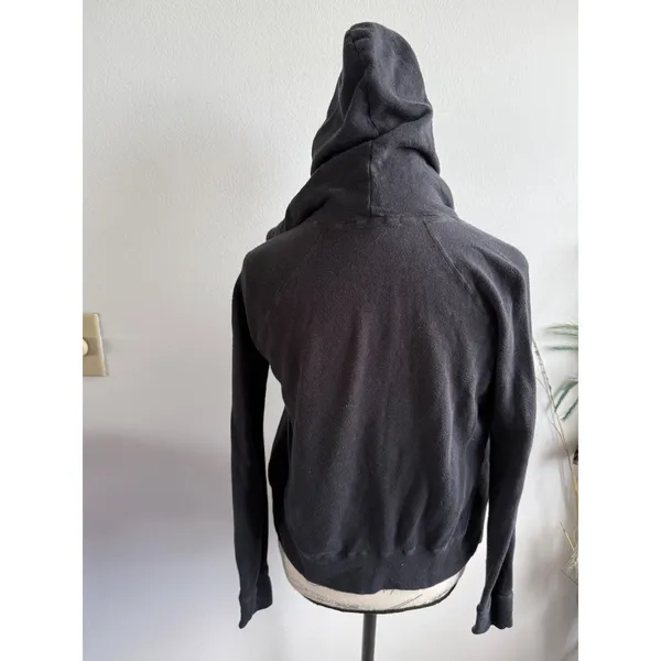 Standard James Perse Black Full Zip Hoodie Sweatshirt Made in USA Size 1‎ - Image 2