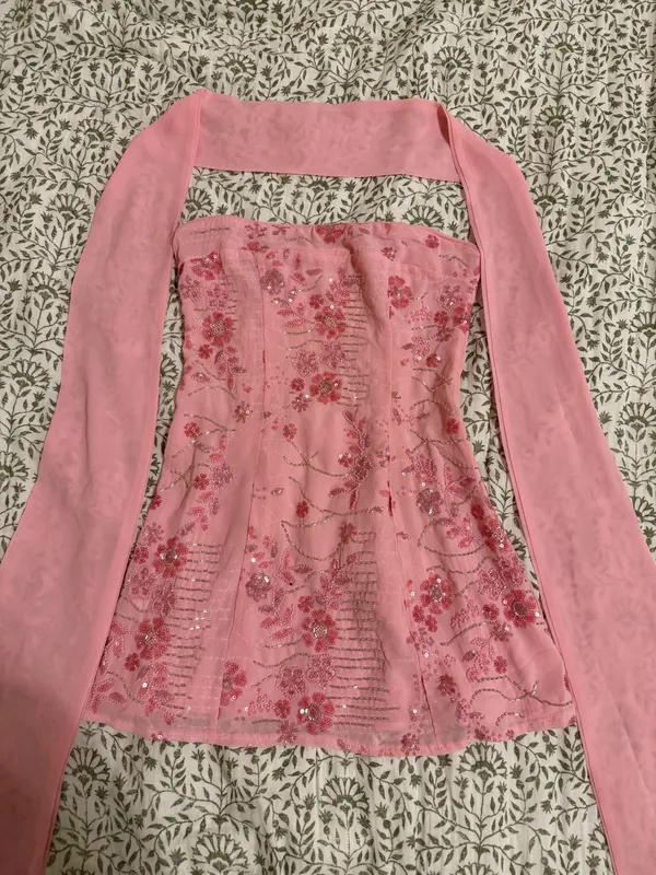 Peppermayo Kiesha Strapless Scarf Mini Dress - Image 5