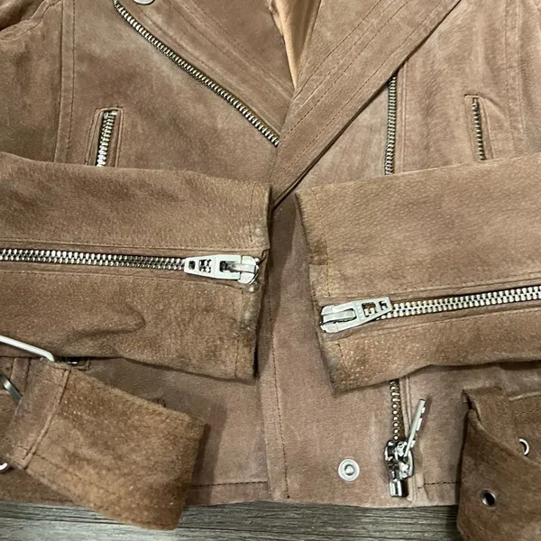 Blank NYC Suede Moto Jacket 100% Leather - Image 10