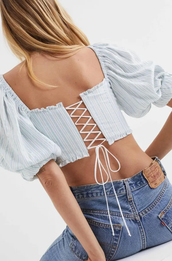 For Love & Lemons Leslie Crop Top Size XS - Image 2