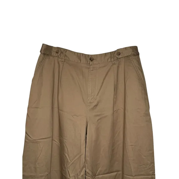 A.n.a Women's Pants Pleated Chino Long Trouser Wide Leg Hi-Rise‎ Tan Sz. 18 NWT - Image 4